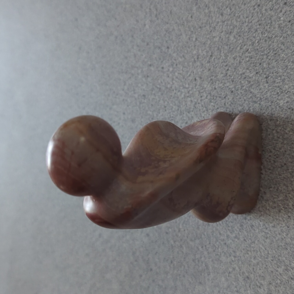 Carved Soap Stone Figurine Expectant Mother - Picture 4 of 6